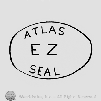 "Atlas EZ Seal" written with uppercase letters on three rows, framed in an oval