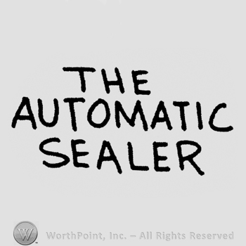 "The Automatic Sealer" written on three rows, with uppercase letters
