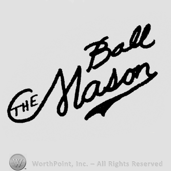 "Ball Mason" handwritten in signature-like style with word "the" written inside letter "M" from "Mason"