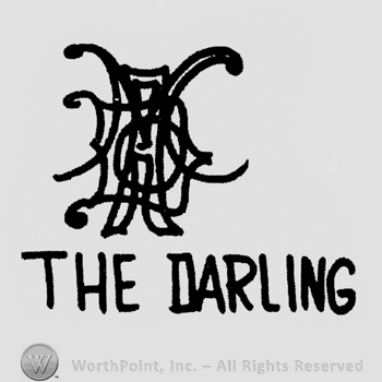 "The Darling" written with uppercase letters under a complex design