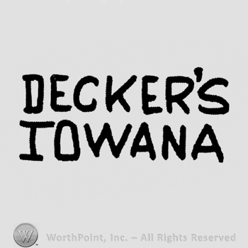 "Decker's Iowana" written with uppercase letters