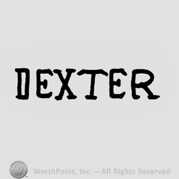 "Dexter" written with uppercase letters