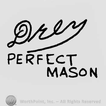 "Drey" handwritten signature-like, "perfect Mason" written with uppercase letters