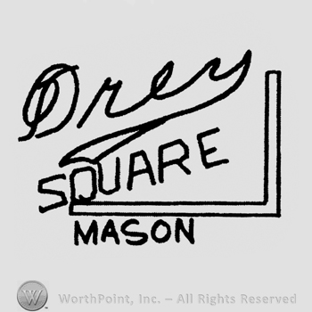 "Drey" handwritten signature-like, "Square Mason" written with uppercase letters