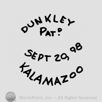 "Dunkley Patd. Sept 20, 98 Kalamazoo" written with uppercase letters