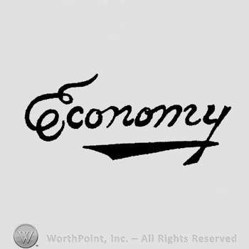 "Economy" written signature-like