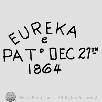 "Eureka Patd. Dec 27th 1864" written with uppercase letters