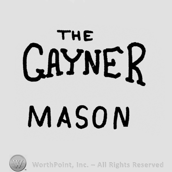 "The Gayner Mason" written with uppercase letters