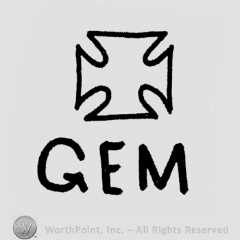 A cross and "Gem" written below with uppercase letters
