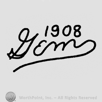 "1908 Gem" handwritten signature-like