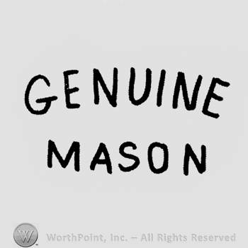"Genuine Mason" written with uppercase letters