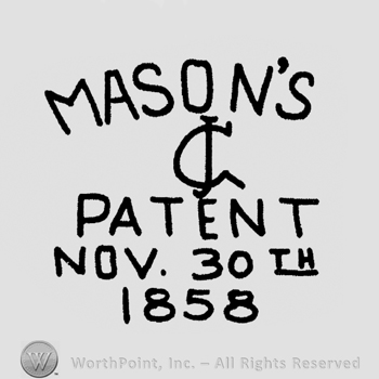 "Mason's Patent Nov. 30th 1858" written with uppercase letters