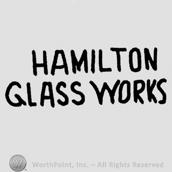 "Hamilton Glass Works" written with uppercase letters