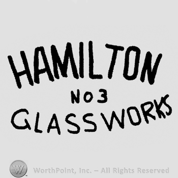 "Hamilton no.3 Glassworks" written with uppercase letters