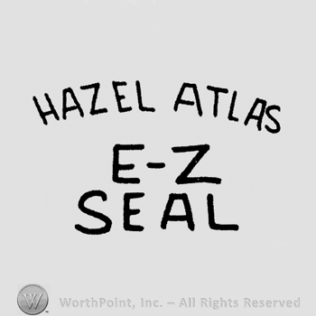 "Hazel Atlas E-Z Seal" written with uppercase letters