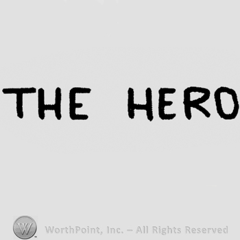 "The Hero" written with uppercase letters