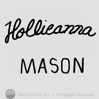 "Hollieanna" handwritten, "Mason" written with uppercase letters