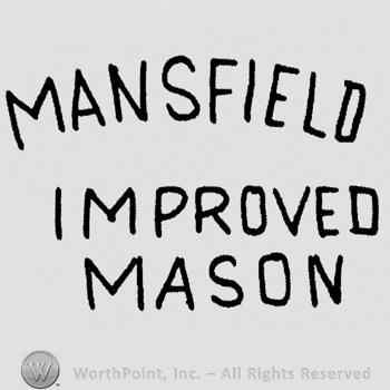 "Mansfield Improved Mason" written with uppercase letters