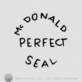 "McDonald Perfect Seal" written with uppercase letters in a circle form