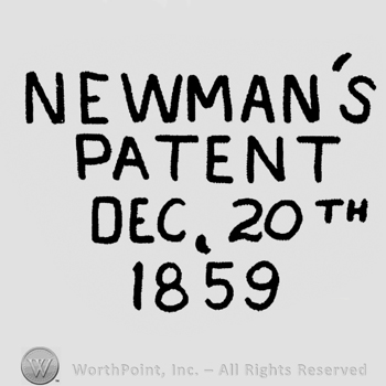 "Newman's Patent Dec. 20th 1859" written with uppercase letters