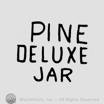 "Pine Deluxe Jar" in uppercase letters