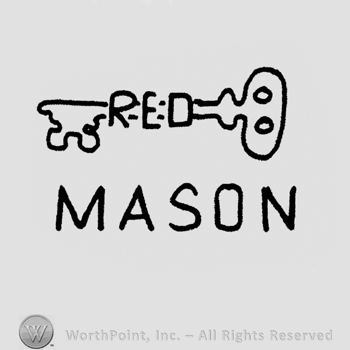 "Red Mason" written with uppercase letters, a key