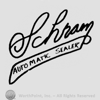 "Schram" handwritten signature-like, "Automatic Sealer" written with uppercase letters