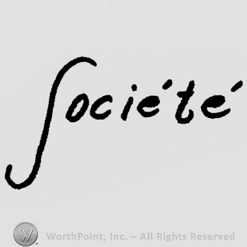 "Soci&eacute;t&eacute;" written