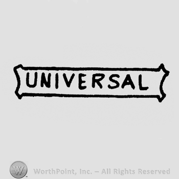 "Universal" written on a banner with uppercase letters