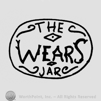 "The Wears Jar" written with uppercase caligraphic letters in an oval