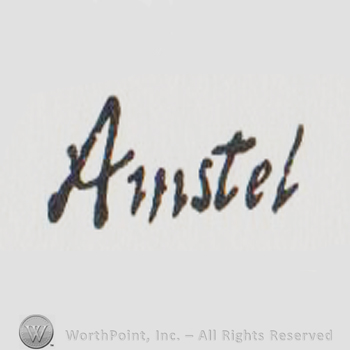 the word AMSTEL with the initial in uppercase