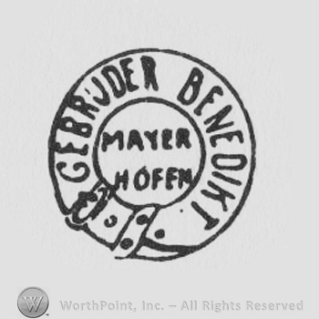 GEBRUDER BENEDIKT MAYER HOFFN written with uppercase letters inside two concentric circles