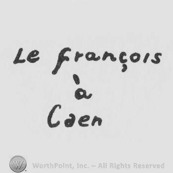 the text Le Francois a Caen
