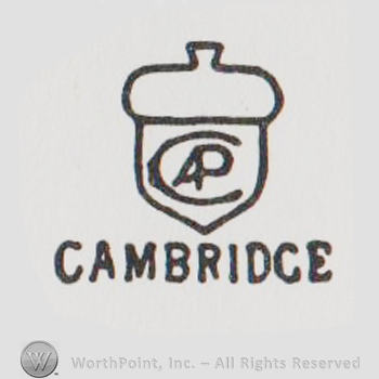 acorn with CAP written on it Cambridge written with uppercase letters