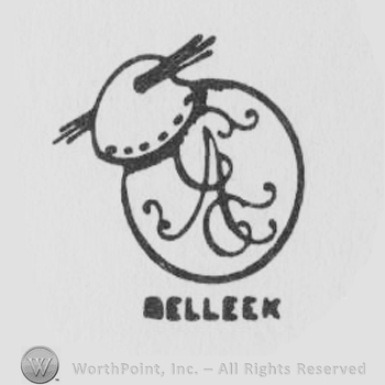 a palette with brushes and a circle with the letters CAC combined inside all above the word Belleek