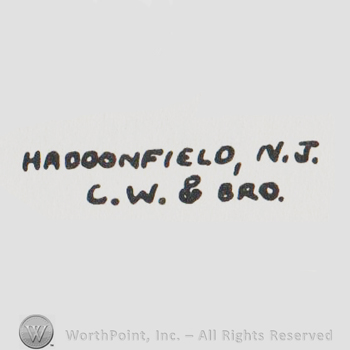 the text HADDONFIELD NJ CW & BRO