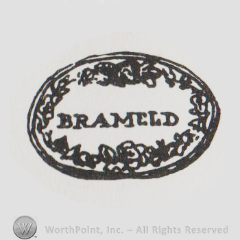 BRAMELD written inside an oval cartouche