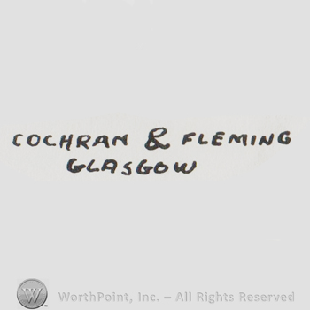 the name COCHRAN & FLEMING GLASGOW in uppercase letters