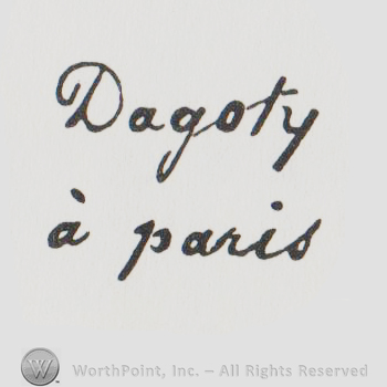 the text DAGOTY A PARIS