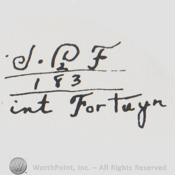 the initials JPF above the word fortyn