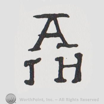 the letter A above the letters IH