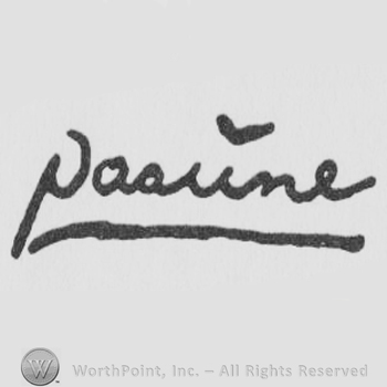 the word PASUNE in lowercase letters, handwritten