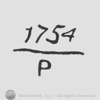 the number 1754 above a P