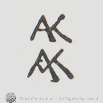 the initials AK twice