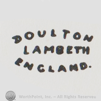 the text DOULTON LAMBETH ENGLAND in uppercase