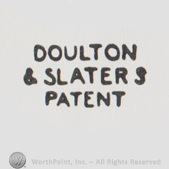 the text DOULTON & SLATERS PATENT in uppercase