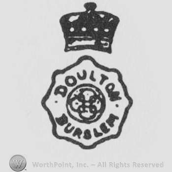 Shield wih crown, Doulton Burslem written with uppercase letters