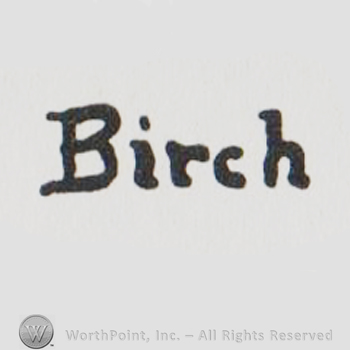 the word Birch with the initial in uppercase