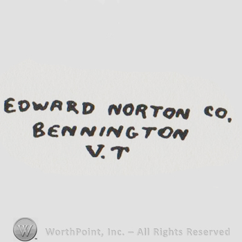 the text EDWARD NORTON CO. BENNINGTON VT in uppercase letters