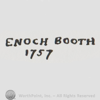 the name Enoch Booth above the number 1757